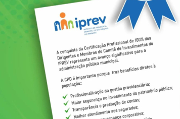 Foto - MARCO HISTÓRICO NO IPREV-SGA! Certificação Profissional IPREV/2025